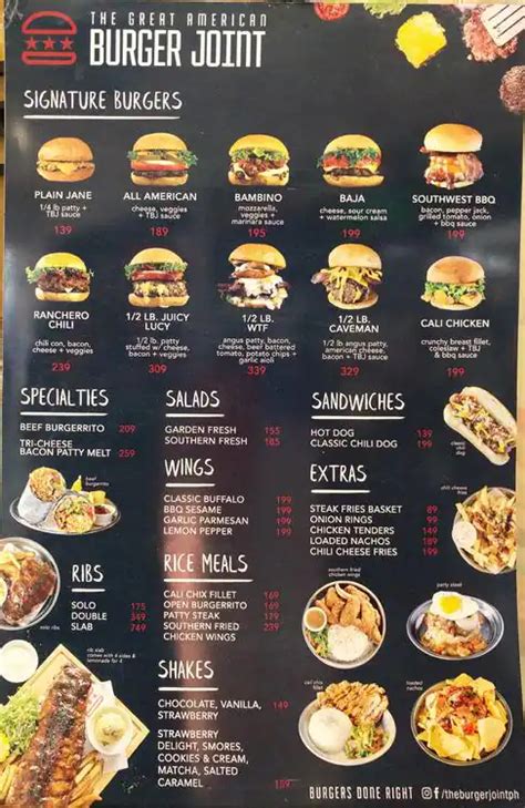 hamburger america menu soho